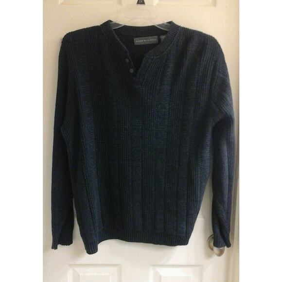 Designer Oscar De La Renta Sweater men's size large blue/gray